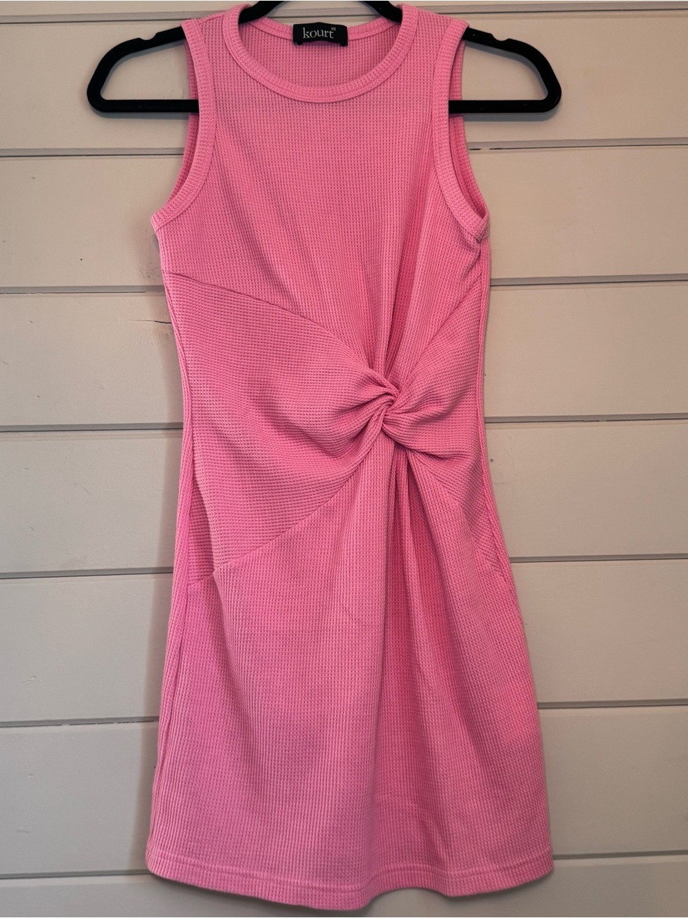 Kourt Women’s Pink Twist-Front Sleeveless Dress